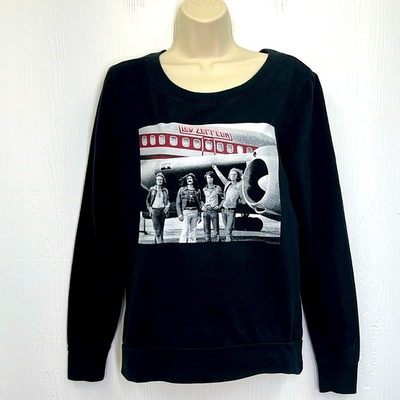 Led Zeppelin - Led Zeppelin Plane Tour Graphic Long Sleeve Sweatshirt Small - Picture 1 of 8